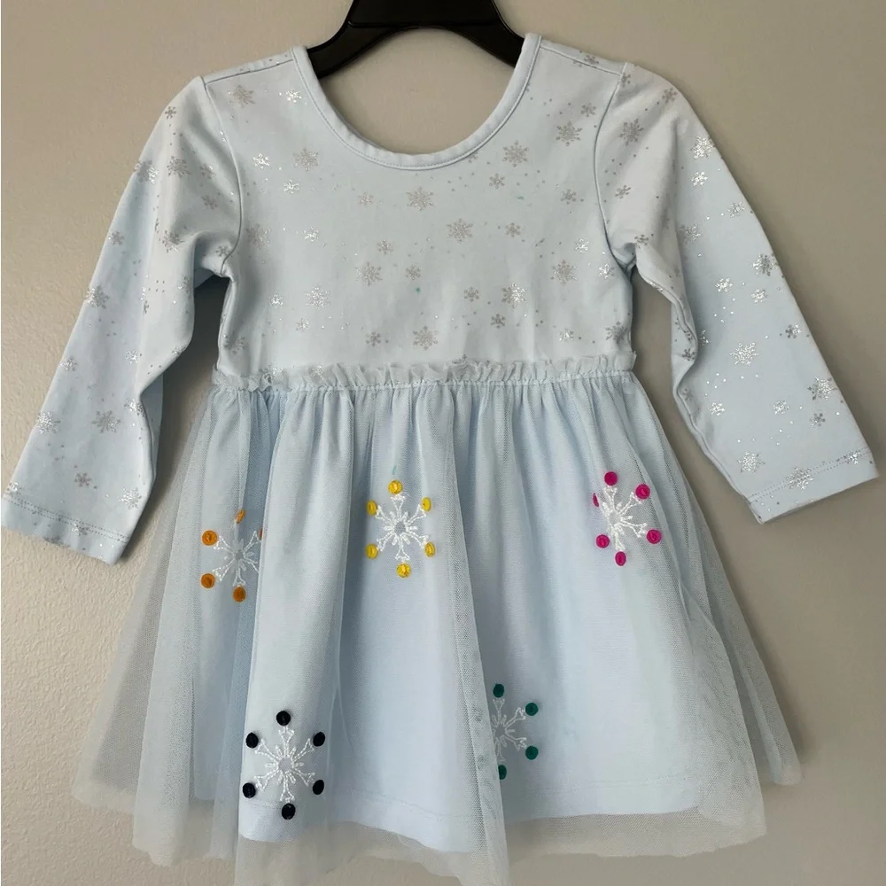Hanna Andersson Frozen 2 Light Blue Tulle Dress